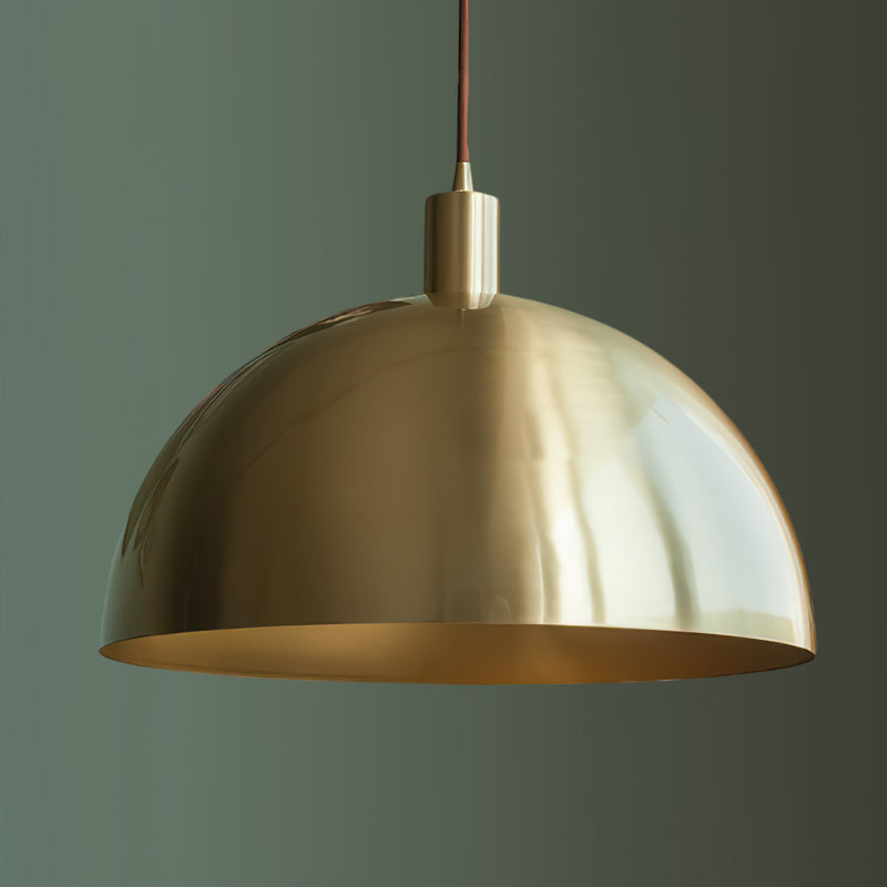 Tondo Dome Brass Pendant Light