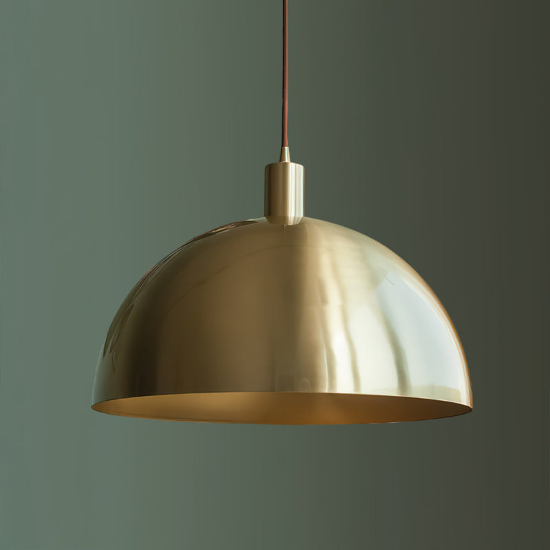 Tondo Dome Brass Pendant Light