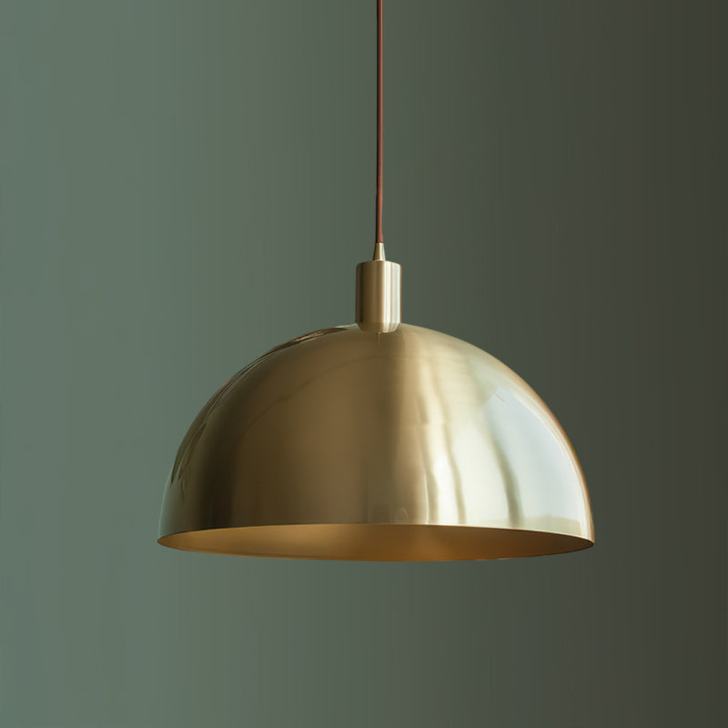 Tondo Dome Brass Pendant Light