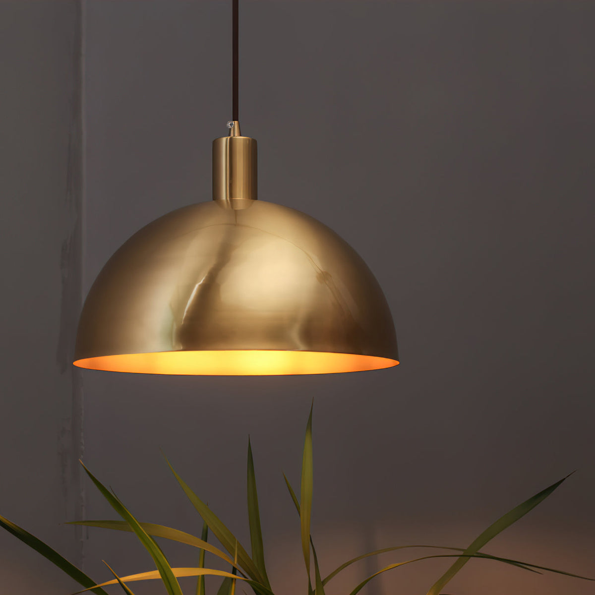 Tondo Dome Brass Pendant Light