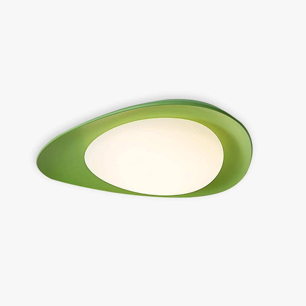 Zupudek Ceiling Lamp Green&Beige Pebble Shape