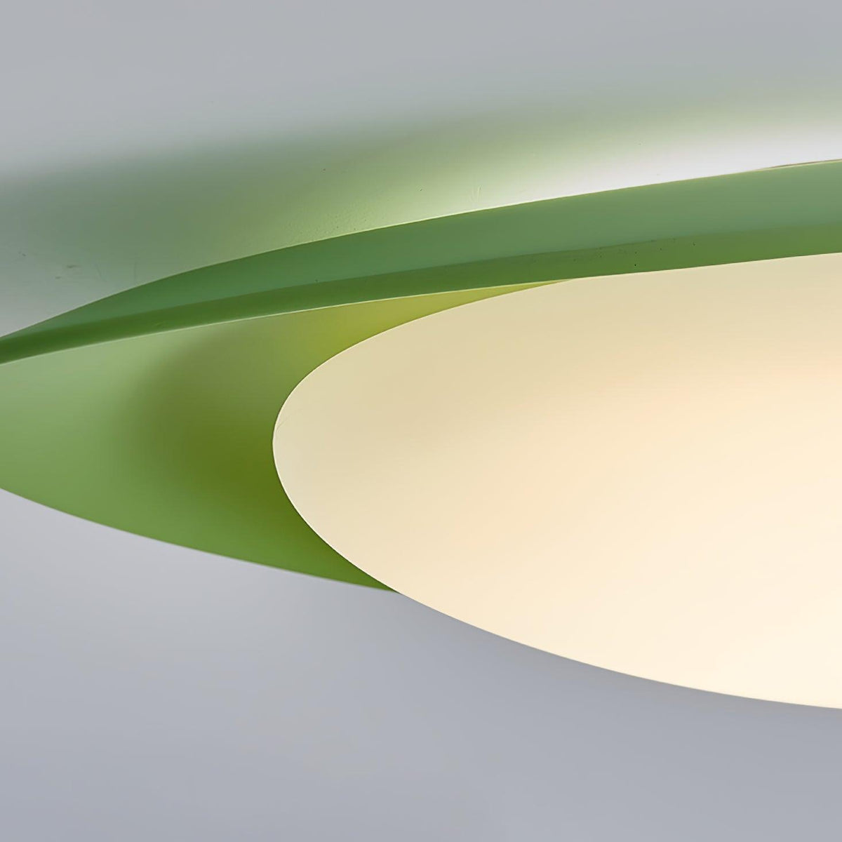 Zupudek Ceiling Lamp Green&Beige Pebble Shape