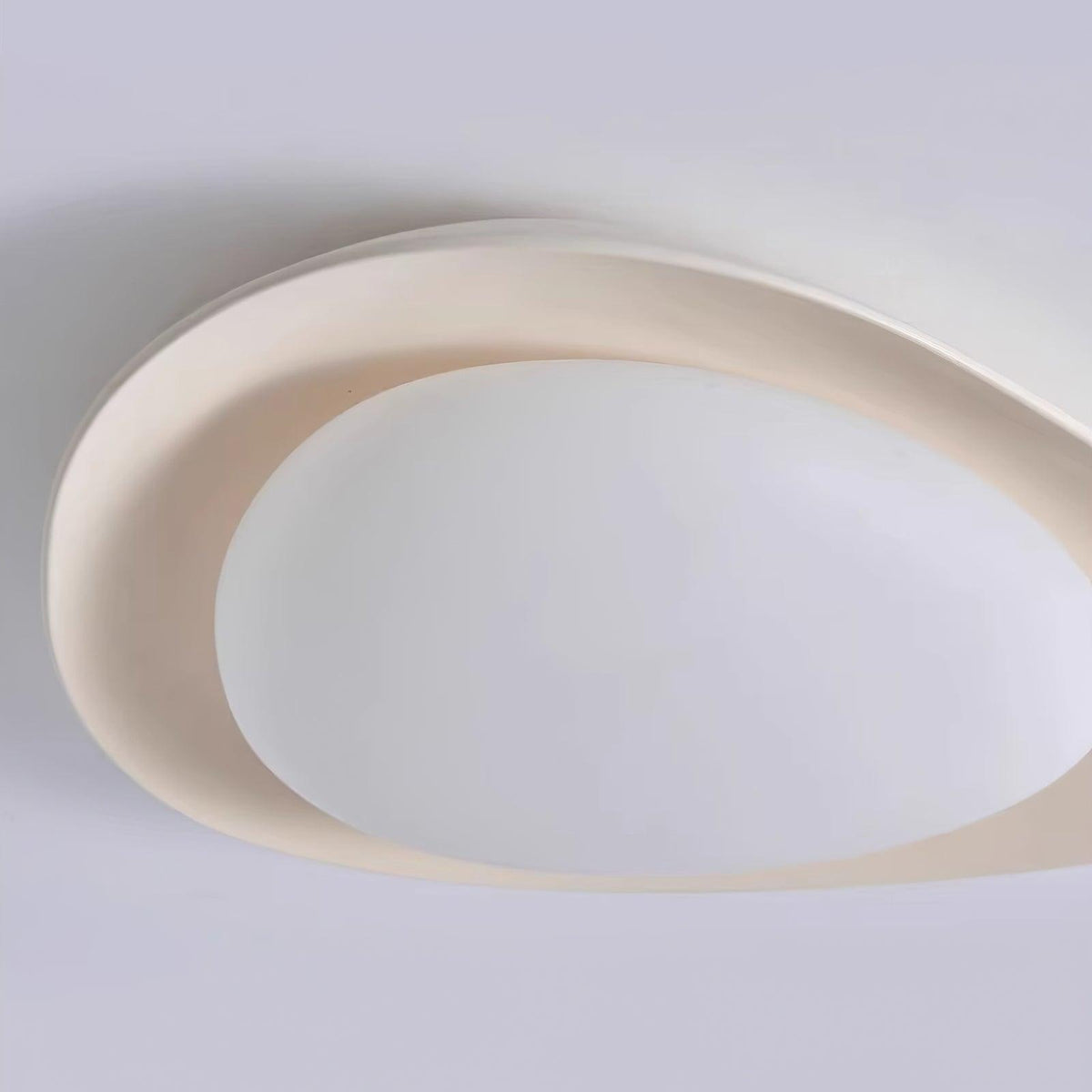 Zupudek Ceiling Lamp Green&Beige Pebble Shape
