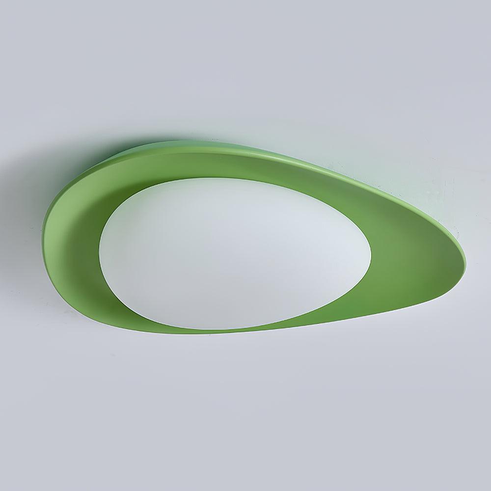 Zupudek Ceiling Lamp Green&Beige Pebble Shape