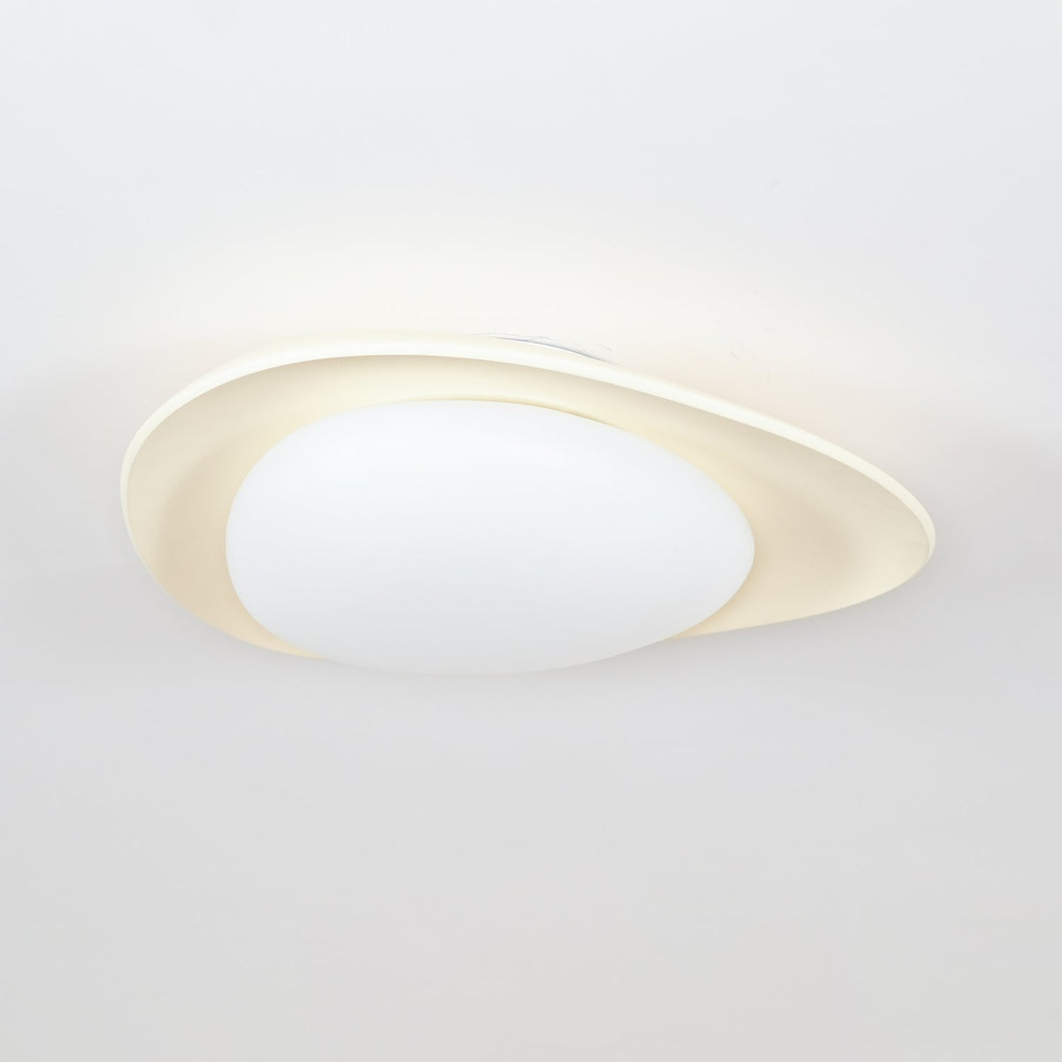Zupudek Ceiling Lamp Green&Beige Pebble Shape