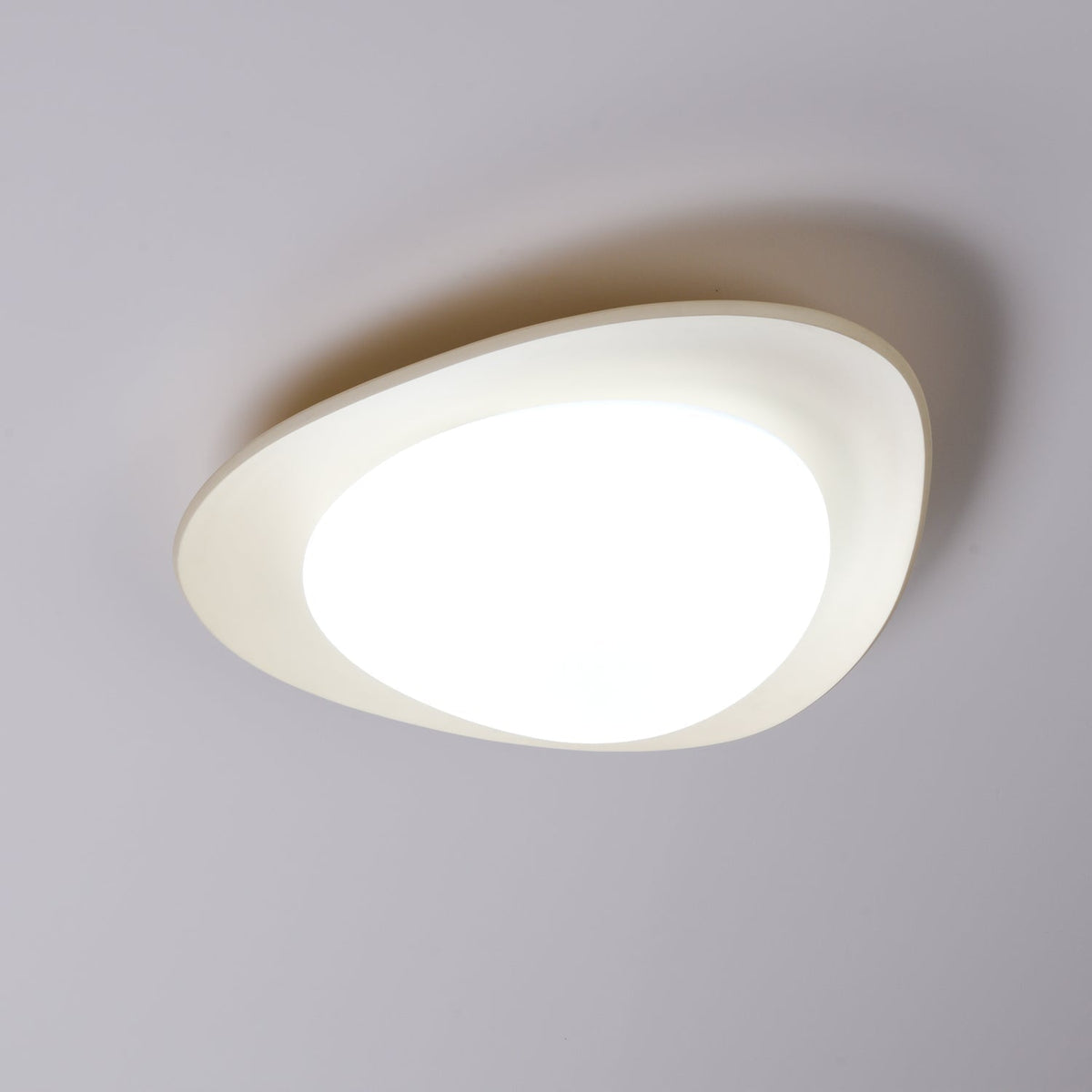 Zupudek Ceiling Lamp Green&Beige Pebble Shape