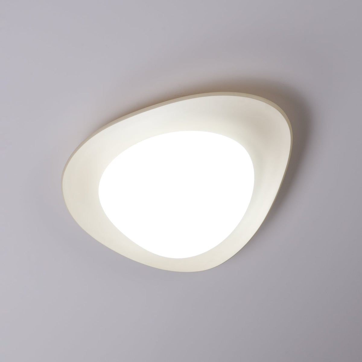 Zupudek Ceiling Lamp Green&Beige Pebble Shape