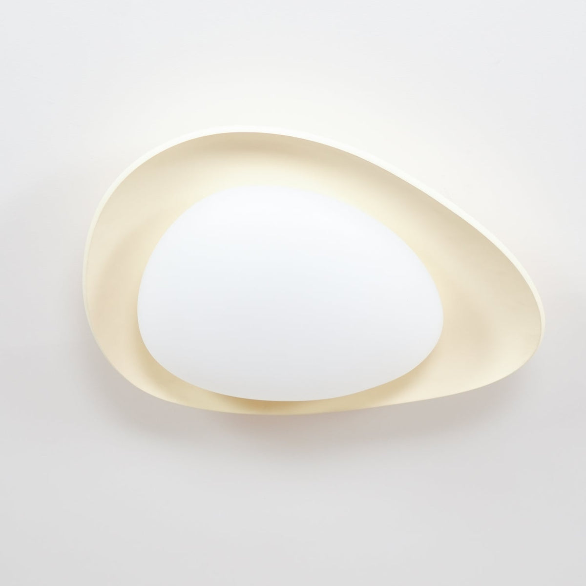 Zupudek Ceiling Lamp Green&Beige Pebble Shape