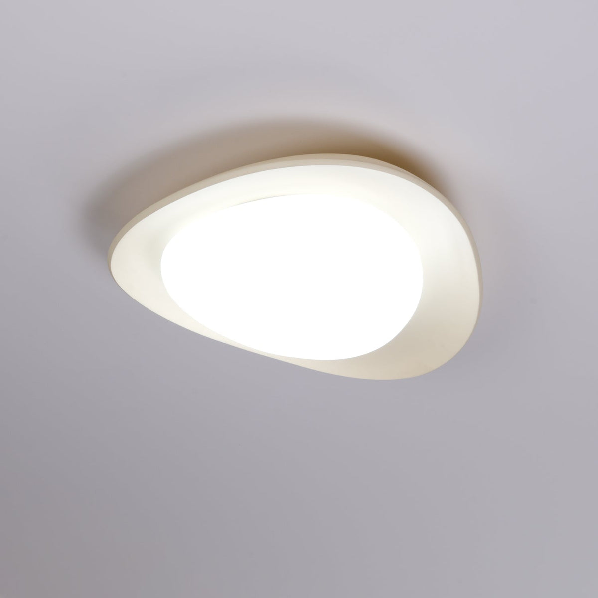 Zupudek Ceiling Lamp Green&Beige Pebble Shape