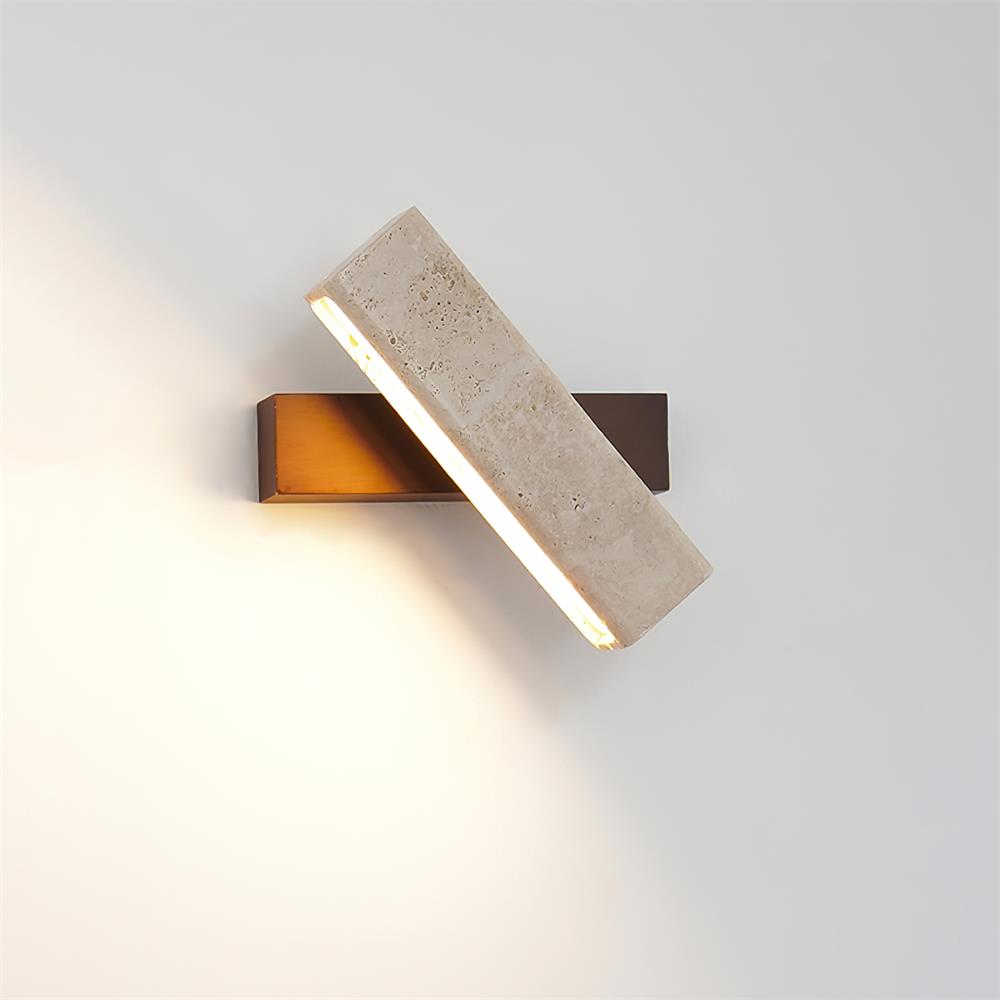 Novra Travertine Rotating Wall Lamp
