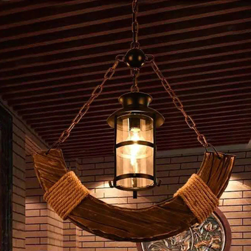 Fudakitu Decorative Pendant Light Wood Brown Dining Room Living Room