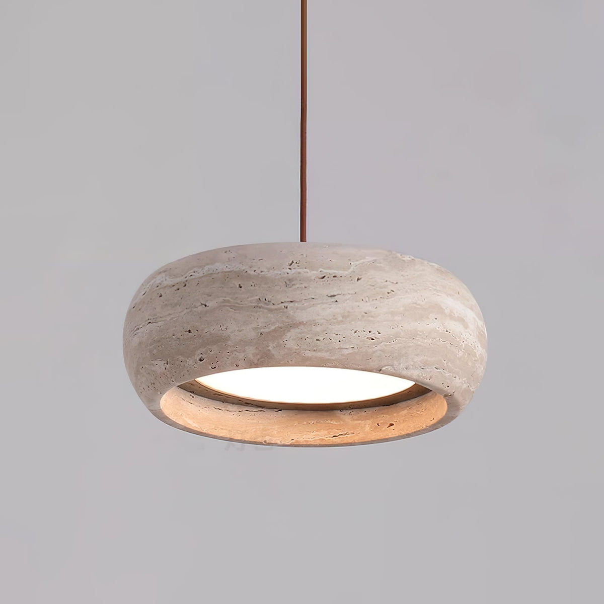 Miledom Donut-Shaped Pendant Lights Travertine