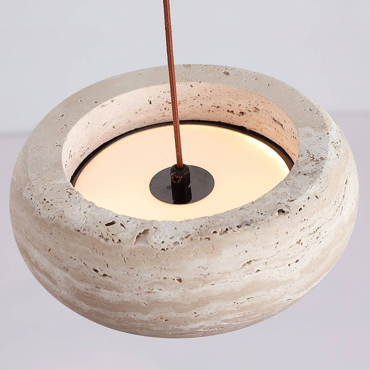Miledom Donut-Shaped Pendant Lights Travertine
