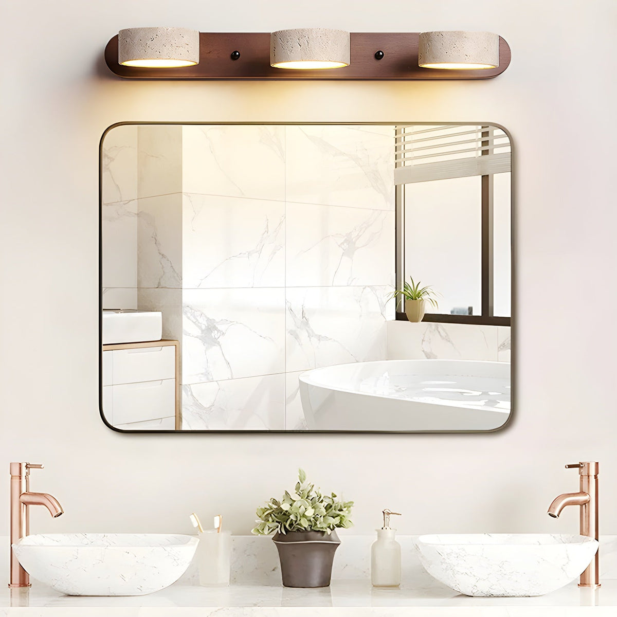 Panepin Travertine Indoor Wall Light Neutral