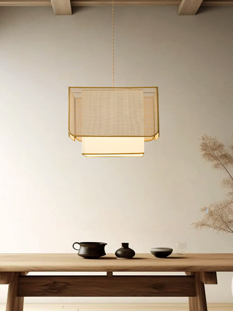 Yarrowford Woven Rattan Pendant Lamp