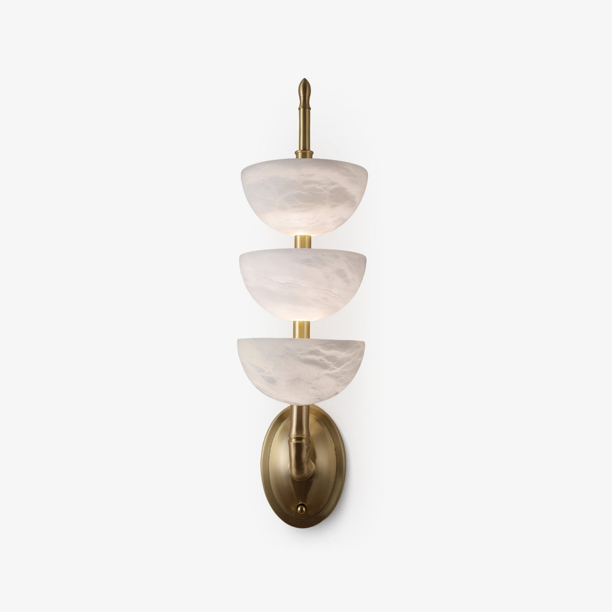 Rosestone Triple Alabaster Indoor Wall Light