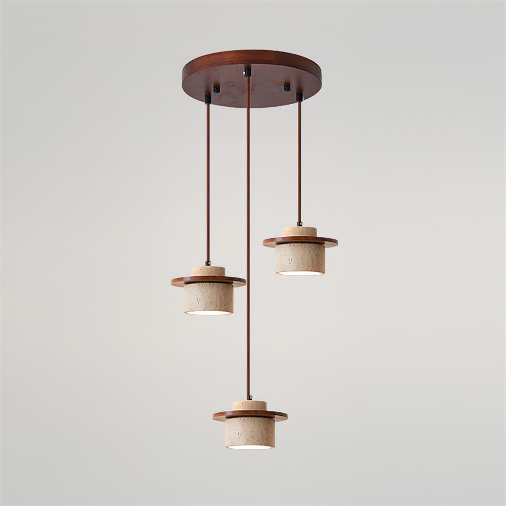 Eluno Pendant Lamp Set Multi-Light Travertine