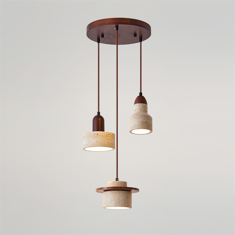 Eluno Pendant Lamp Set Multi-Light Travertine