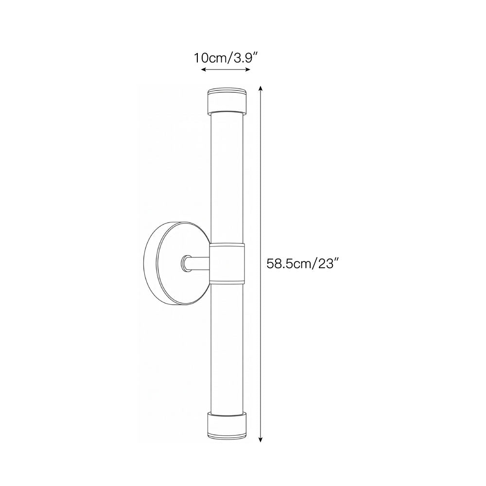 Casinelle Tube Brass Wall Sconce