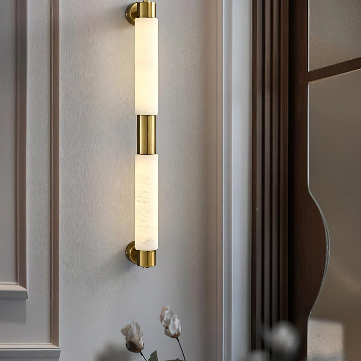 Alraei Tube Alabaster Wall Lamp
