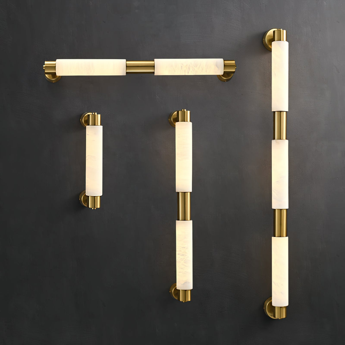 Alraei Tube Alabaster Wall Lamp