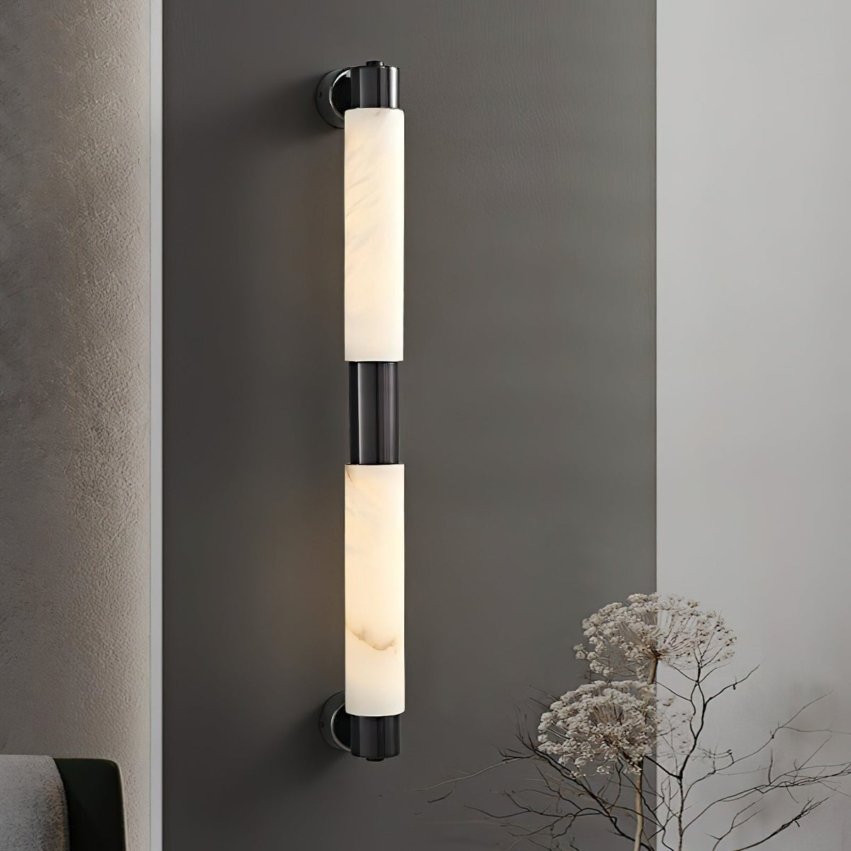 Alraei Tube Alabaster Wall Lamp