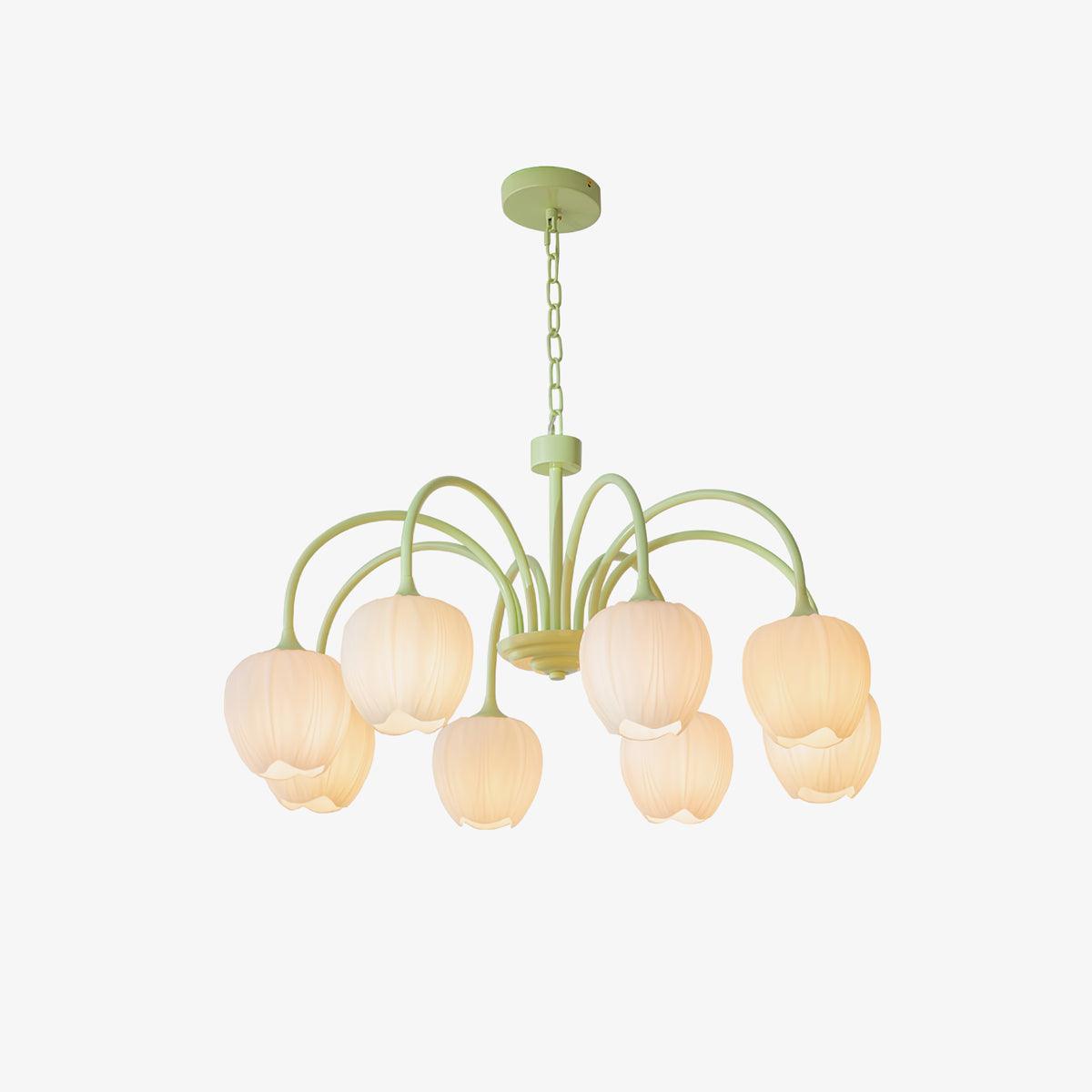 Eiraine Chandelier Tulip Matcha Glass