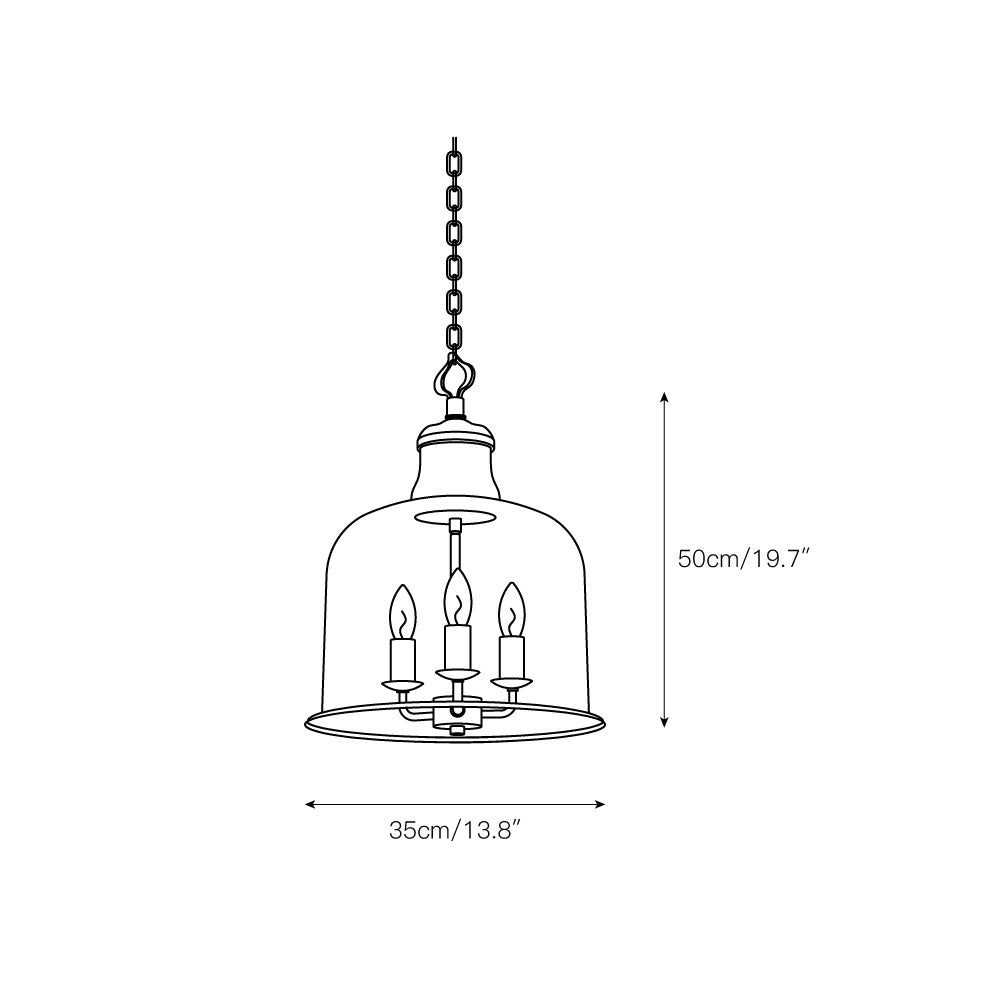 Sysolion Vintage Elegance Glass Pendant Lamp