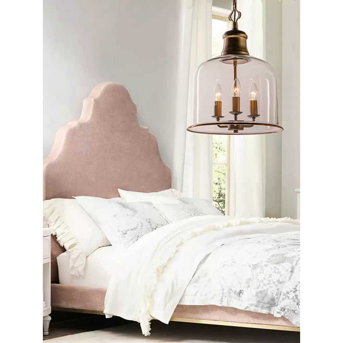 Sysolion Vintage Elegance Glass Pendant Lamp