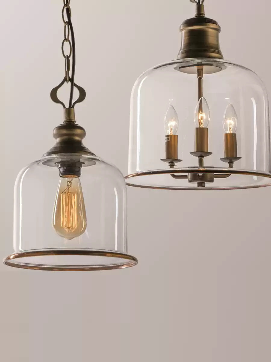 Sysolion Vintage Elegance Glass Pendant Lamp
