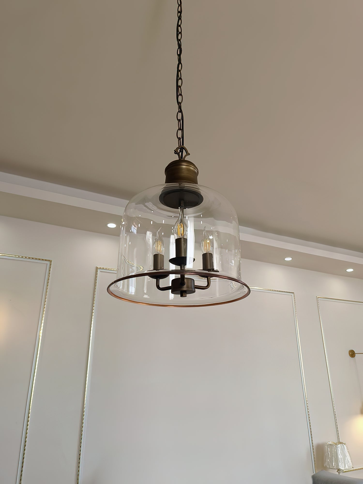 Sysolion Vintage Elegance Glass Pendant Lamp