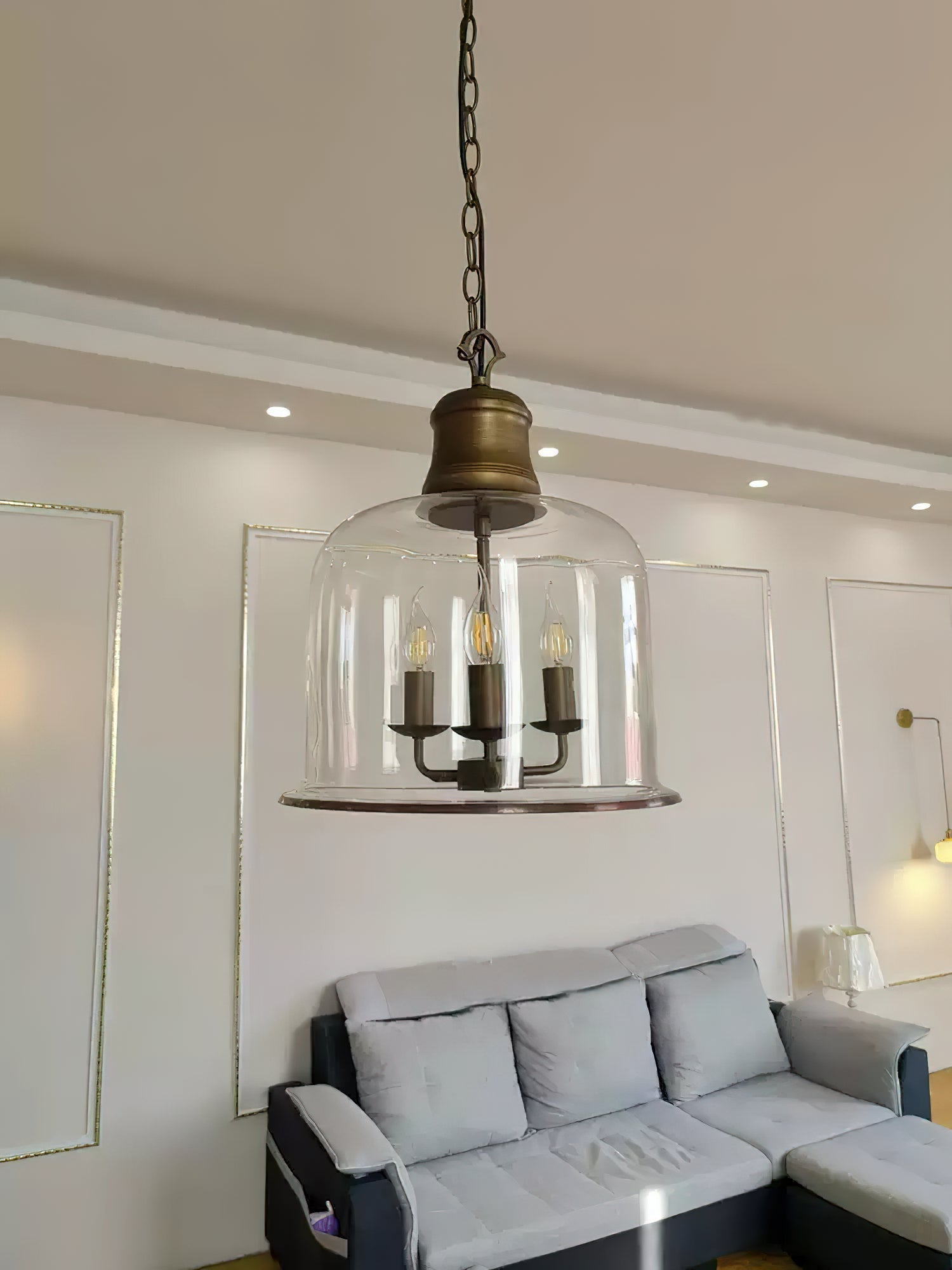 Sysolion Vintage Elegance Glass Pendant Lamp