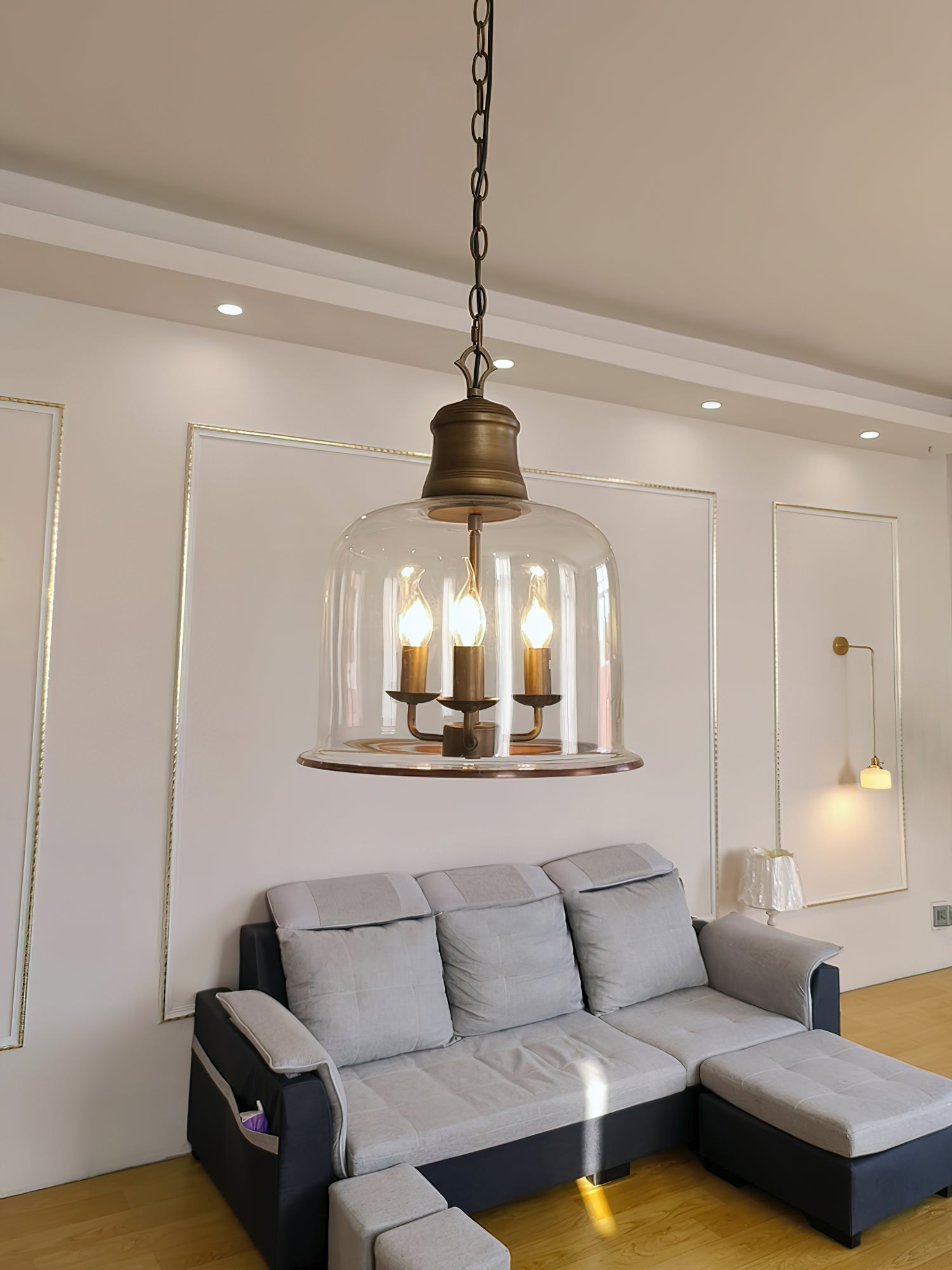 Sysolion Vintage Elegance Glass Pendant Lamp