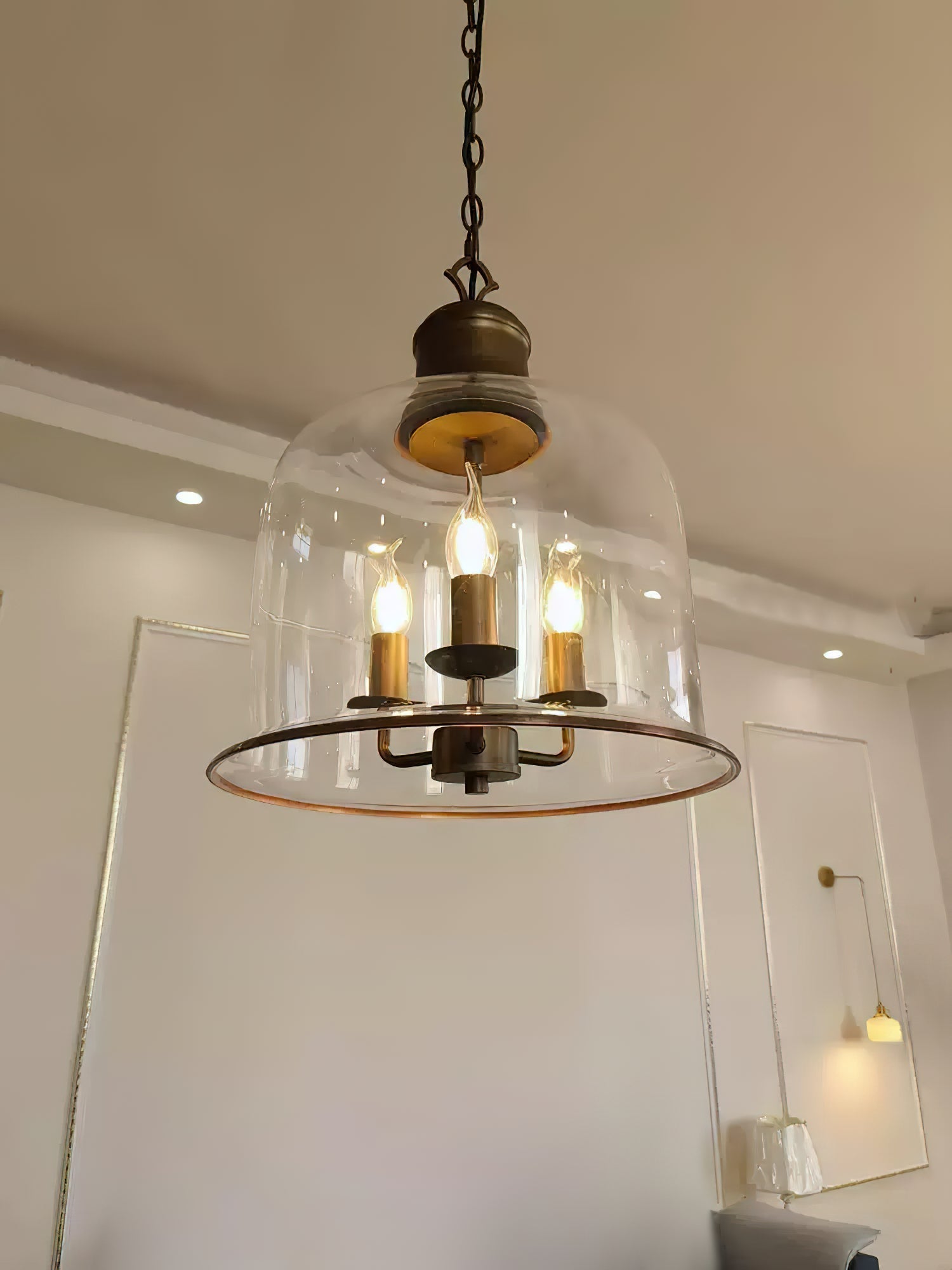 Sysolion Vintage Elegance Glass Pendant Lamp
