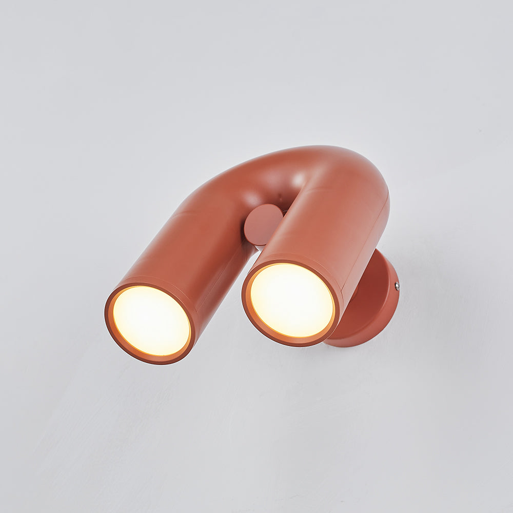 Futemos Wall Lamp U-shaped Design LED Metal, Black/Blue/Gray/Red, Bedroom