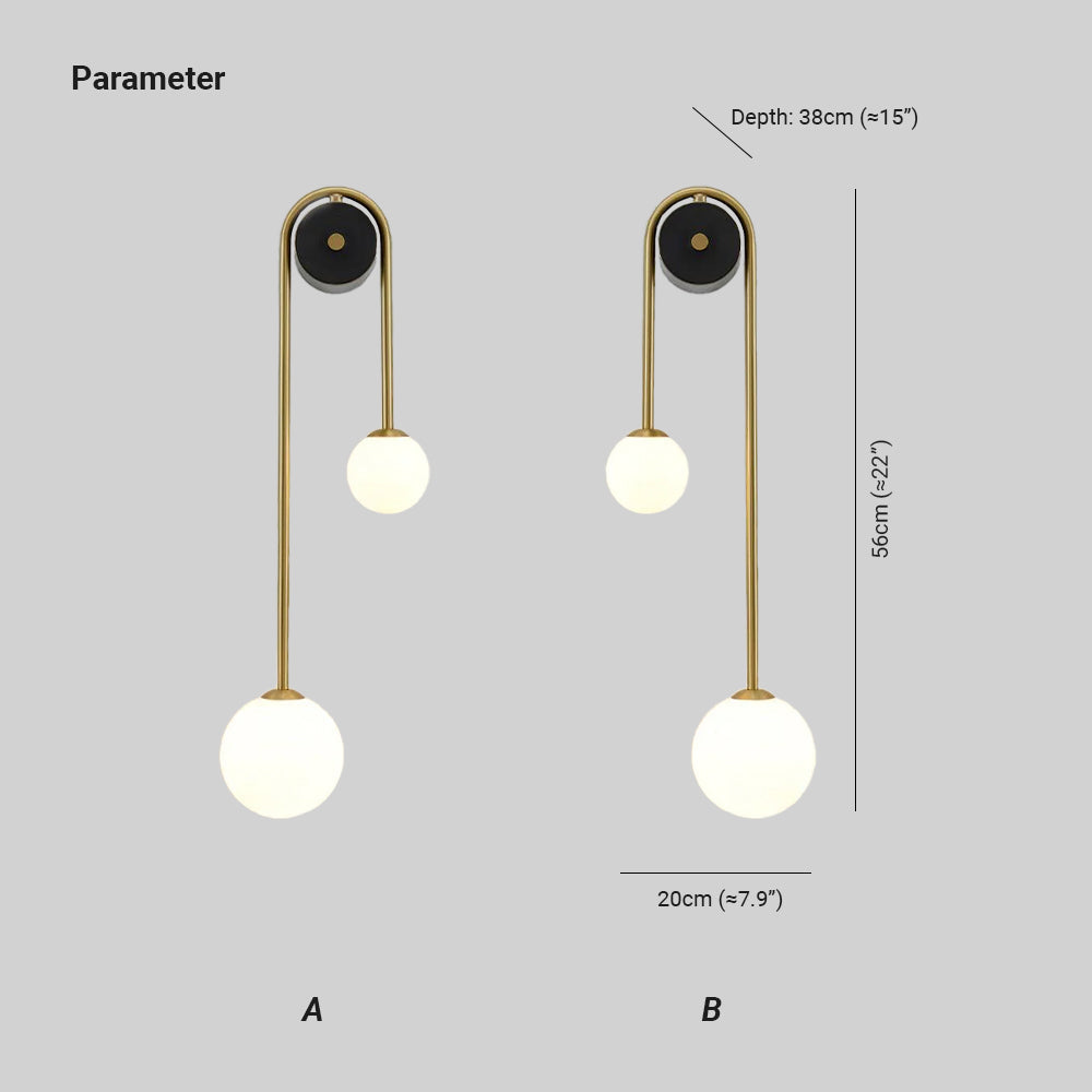 Lapavid Brass Arc Wall Light