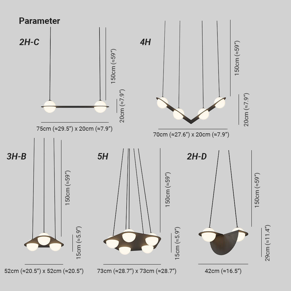 Jedokun Black Glass Pendant Lamp