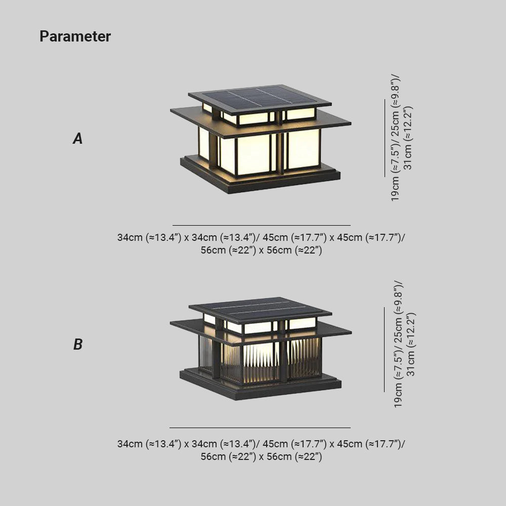 Zudapal Pillar Solar /HardWire Outdoor Light