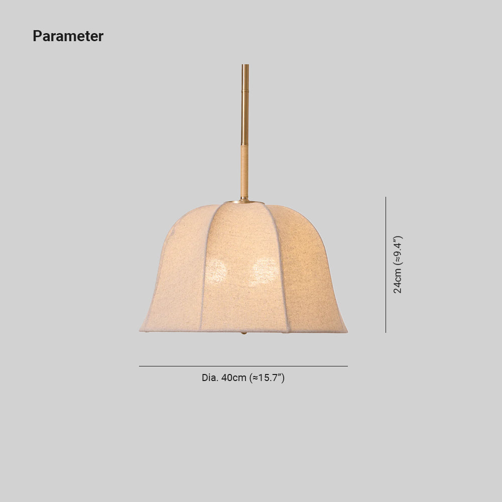 Guruvis Pendant Light Bell Fabric Line
