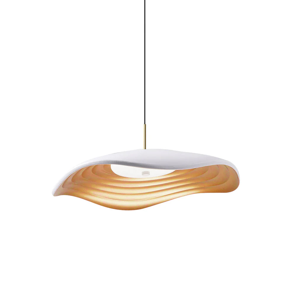 Mariva Pendant Lamp Wave Shape Gold Accent
