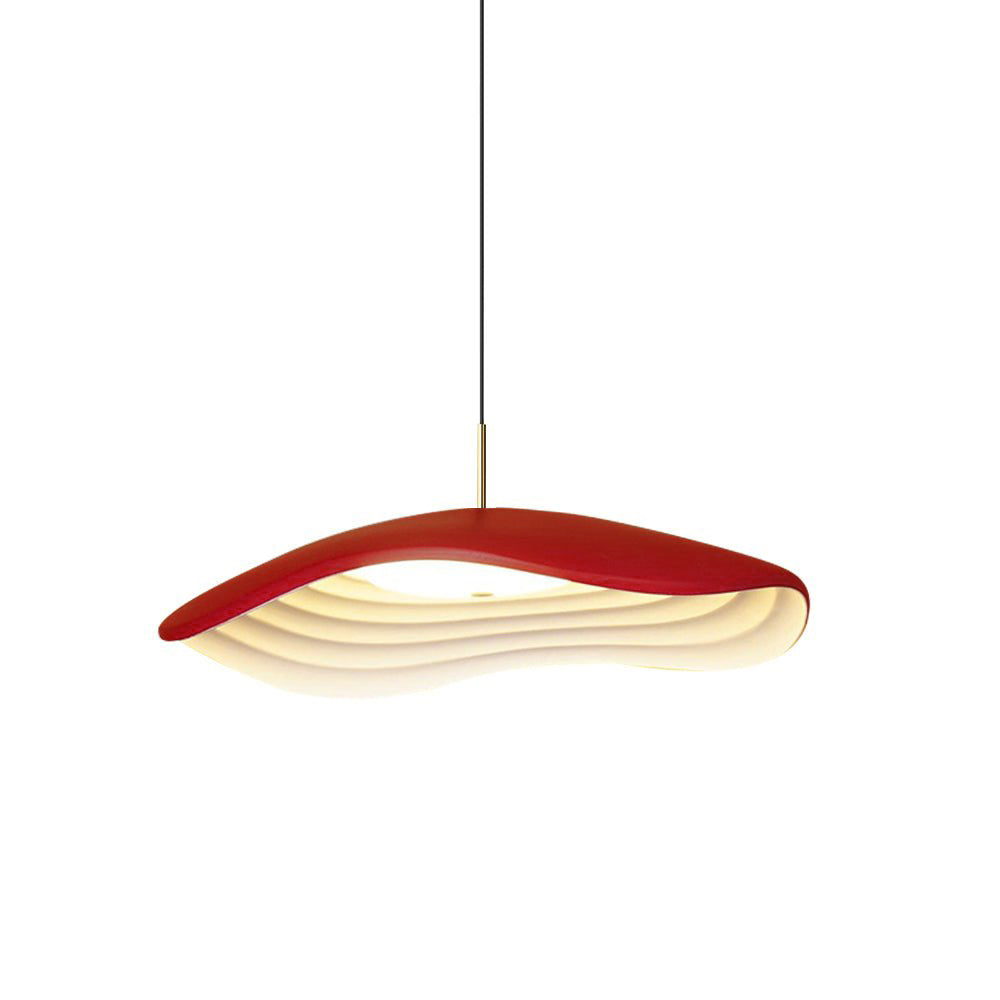 Mariva Pendant Lamp Wave Shape Gold Accent
