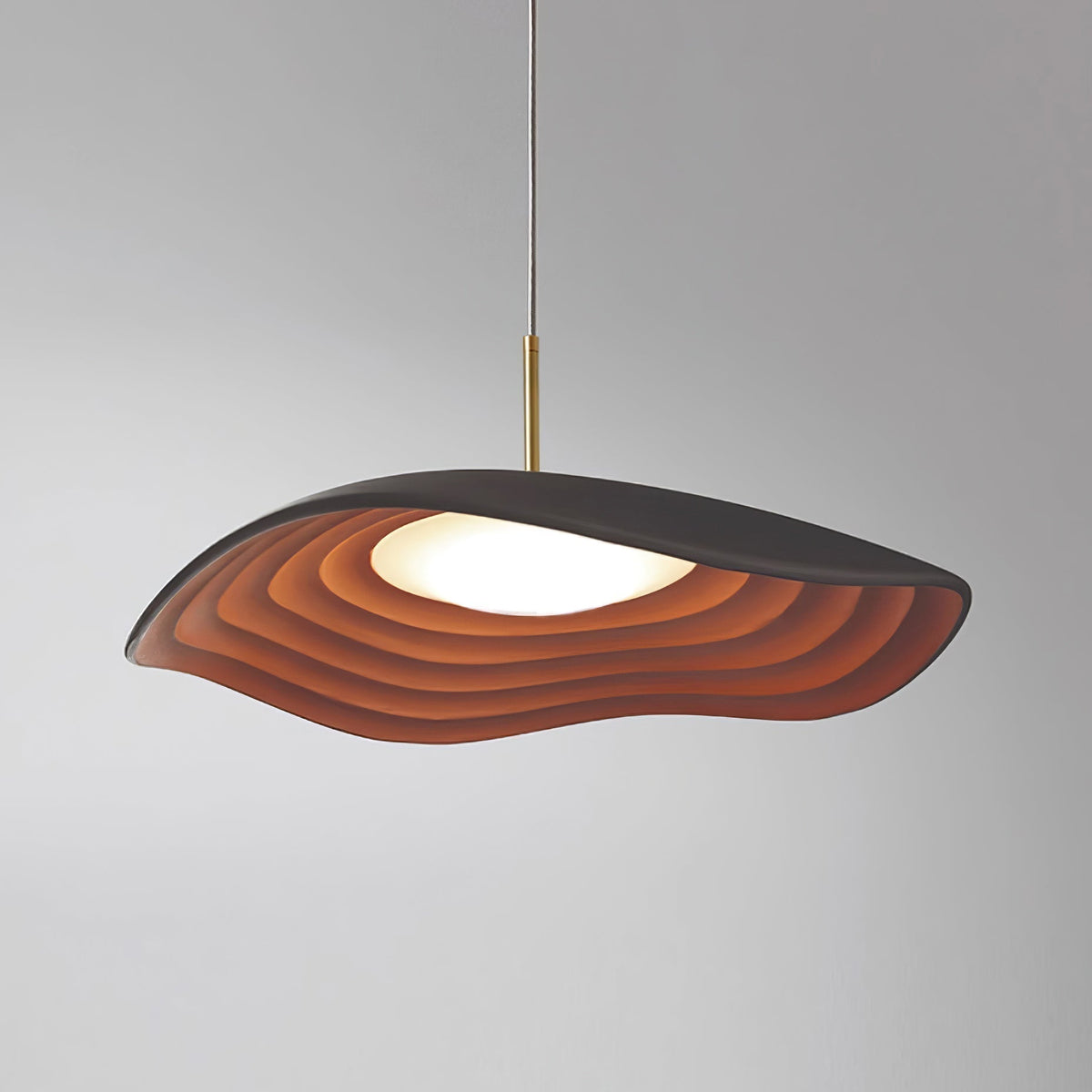 Mariva Pendant Lamp Wave Shape Gold Accent