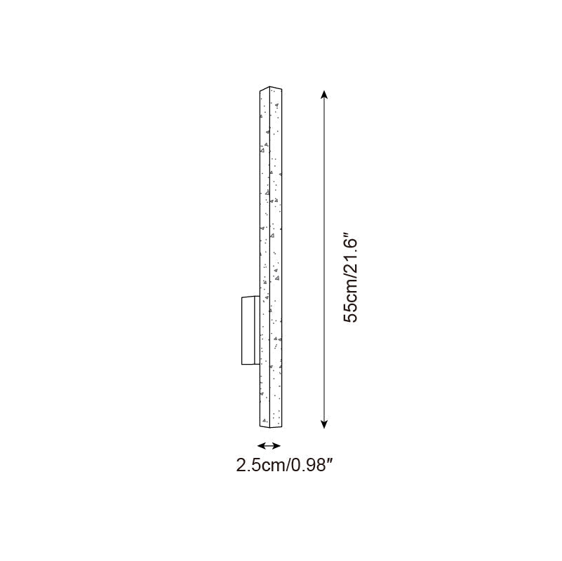 Corvella Wall Lamp Slim Linear Travertine Minimalist