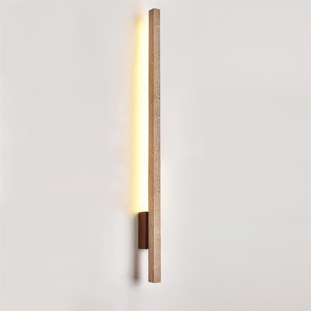 Corvella Wall Lamp Slim Linear Travertine Minimalist