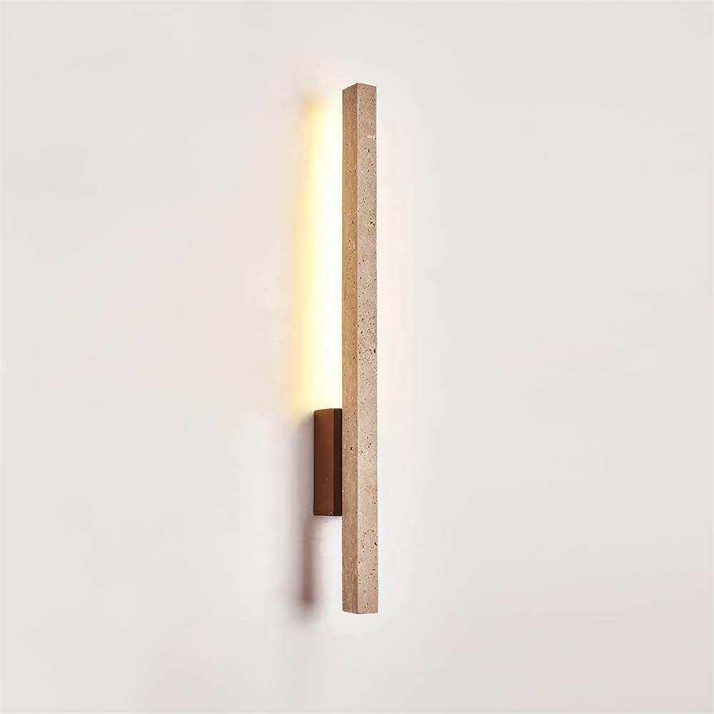 Corvella Wall Lamp Slim Linear Travertine Minimalist
