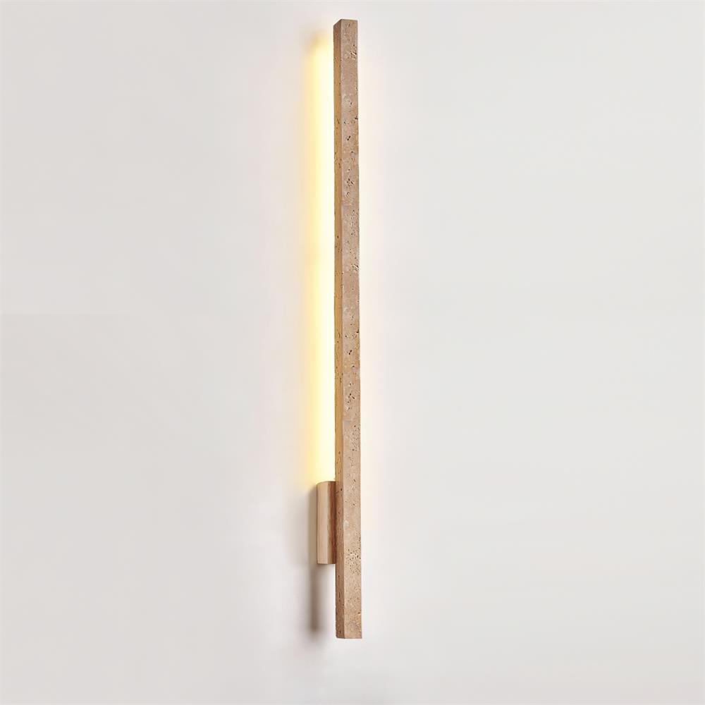 Corvella Wall Lamp Slim Linear Travertine Minimalist