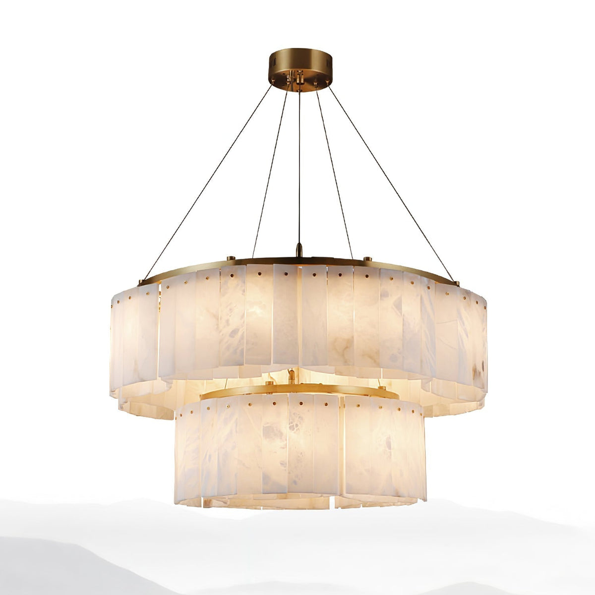 Ilveliel Double Tier Alabaster Pendant Light