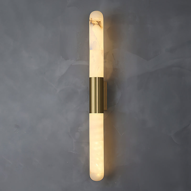 Alborette Alabaster Tube Wall Sconce
