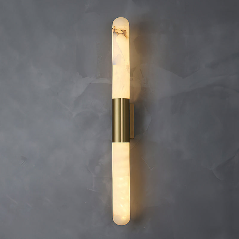 Alborette Alabaster Tube Wall Sconce
