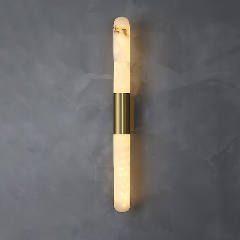 Alborette Alabaster Tube Wall Sconce